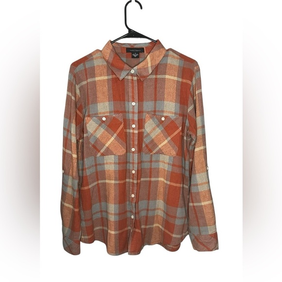Sanctuary Tops - Sanctuary Plaid Buttondown Shirt Size Medium